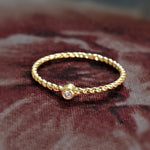 Load image into Gallery viewer, Silver Tanvi Ring with Diamond