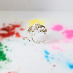 Load image into Gallery viewer, Vibrant Hues Ring in Oxidised 925 Silver