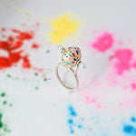 Load image into Gallery viewer, Color Spin Ring in Oxidised 925 Silver