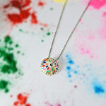Load image into Gallery viewer, Color Explosion Minimalist Neckalce in Oxidised 925 Silver