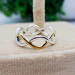 Load image into Gallery viewer, Two-Tone Anya Ring – 92.5 Sterling Silver & Gold Plated Band