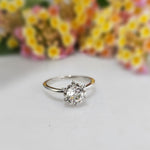 Load image into Gallery viewer, Silver Taraka Ring – Classic Solitaire CZ Ring