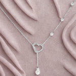 Load image into Gallery viewer, Open Lariat Necklace in 925 Silver