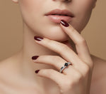 Load image into Gallery viewer, Rocking in Black Promise Couple Rings in 925 Silver