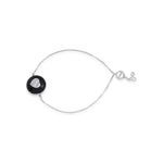 Load image into Gallery viewer, The Midnight Heart Bolo Bracelet in 925 Silver