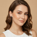 Load image into Gallery viewer, The Onyx Heart Studs in 925 Silver