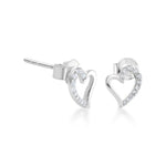 Load image into Gallery viewer, Delicate Heart Studs in 925 Silver