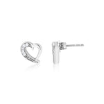 Load image into Gallery viewer, Heart Studs in 925 Silver