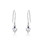 Load image into Gallery viewer, Heart Dangle Earrings in 925 Silver