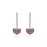 Load image into Gallery viewer, Half Hoop Heart Earring in 925 Silver