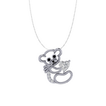 Load image into Gallery viewer, Loving Bear Pendant with Chain in 925 Silver
