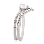 Load image into Gallery viewer, V Crown Heart Stack Ring