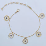Load image into Gallery viewer, Dainty Blue Sparkle Flexible Anklet