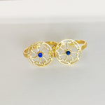 Load image into Gallery viewer, Dainty Blue Sparkle Toe Ring