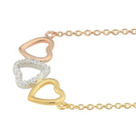 Load image into Gallery viewer, Tri Tone Heart Necklace