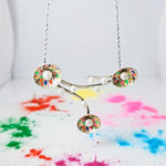 Load image into Gallery viewer, Color Garden Necklace in Oxidised 925 Silver
