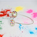 Load image into Gallery viewer, Colorful Twist Flexi Bracelet in Oxidised 925 Silver
