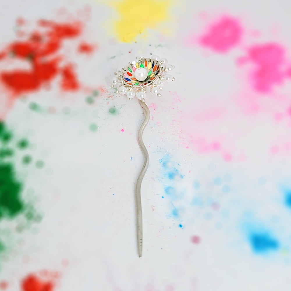 Vivid Hair Bunstick in Oxidised 925 Silver