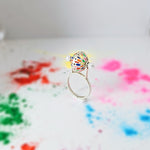 Load image into Gallery viewer, Color Spin Ring in Oxidised 925 Silver
