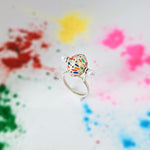 Load image into Gallery viewer, Color Spin Ring in Oxidised 925 Silver
