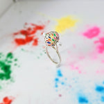 Load image into Gallery viewer, Color Spin Ring in Oxidised 925 Silver
