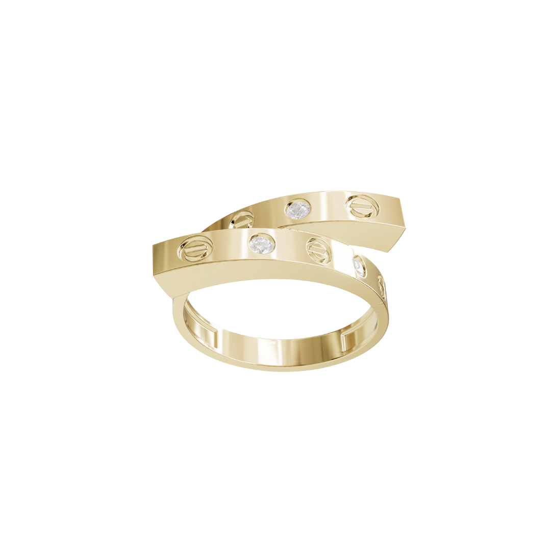 Dvaya ring – gold band ring for women