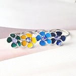 Load image into Gallery viewer, Silver Ratnapushpa Ring with Tanzanite and Enamel
