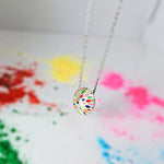 Load image into Gallery viewer, Color Explosion Minimalist Neckalce in Oxidised 925 Silver
