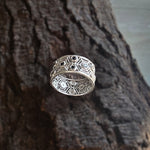 Load image into Gallery viewer, Silver Jaala Band Ring with Black Onyx
