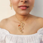 Load image into Gallery viewer, Bunch of Maple Leaves Statement Pendant
