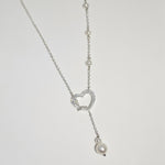 Load image into Gallery viewer, Open Lariat Necklace in 925 Silver
