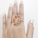 Load image into Gallery viewer, Blinging Maple Adjustable Ring
