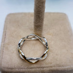 Load image into Gallery viewer, Two-Tone Anya Ring – 92.5 Sterling Silver &amp; Gold Plated Band
