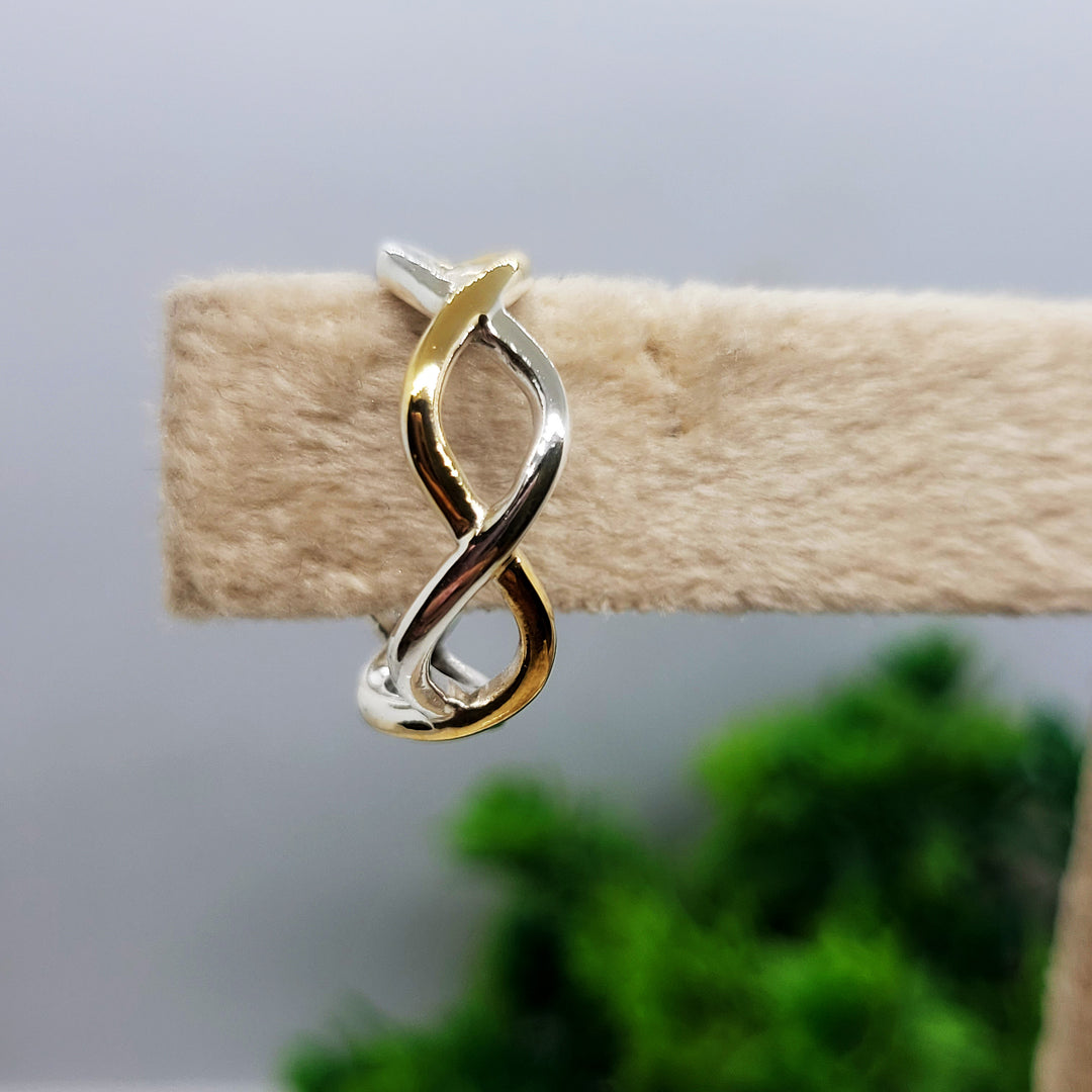 Two-Tone Anya Ring – 92.5 Sterling Silver & Gold Plated Band