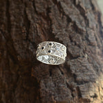 Load image into Gallery viewer, Silver Jaala Band Ring with Black Onyx
