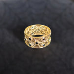 Load image into Gallery viewer, Silver Jaala Band Ring with Black Onyx
