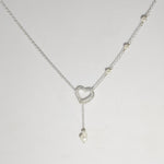 Load image into Gallery viewer, Open Lariat Necklace in 925 Silver
