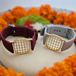Load image into Gallery viewer, Silicone Watch Strap Jeweled Bracelet Rakhi
