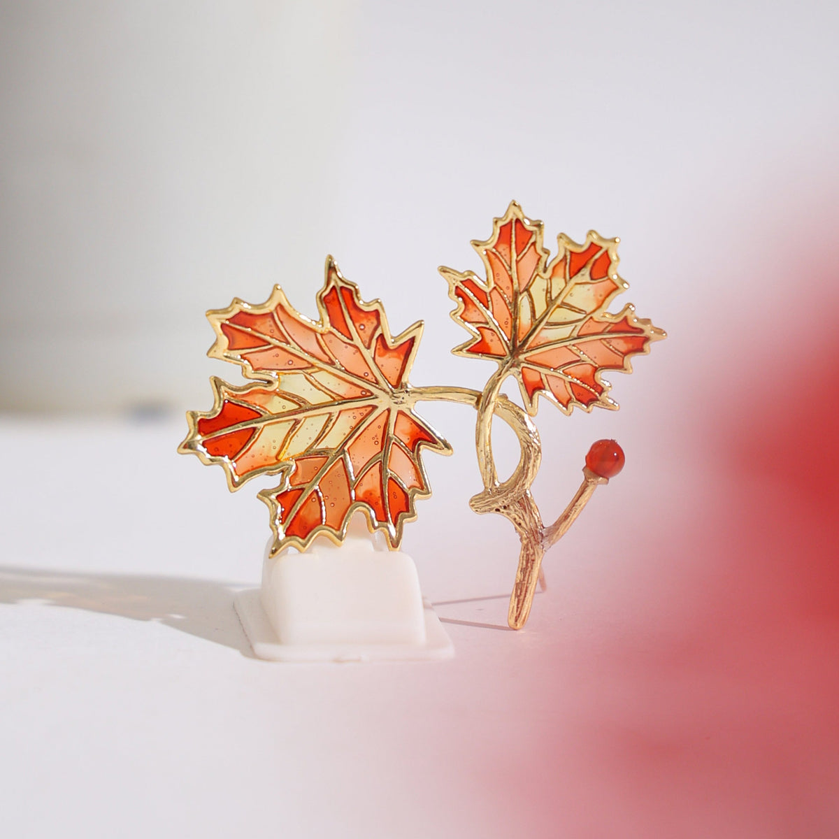 Maple treasure brooch