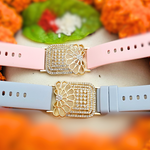 Load image into Gallery viewer, Silicone Watch Strap Zircon Bracelet Rakhi
