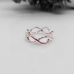 Load image into Gallery viewer, Two-Tone Anya Ring – 92.5 Sterling Silver &amp; Gold Plated Band
