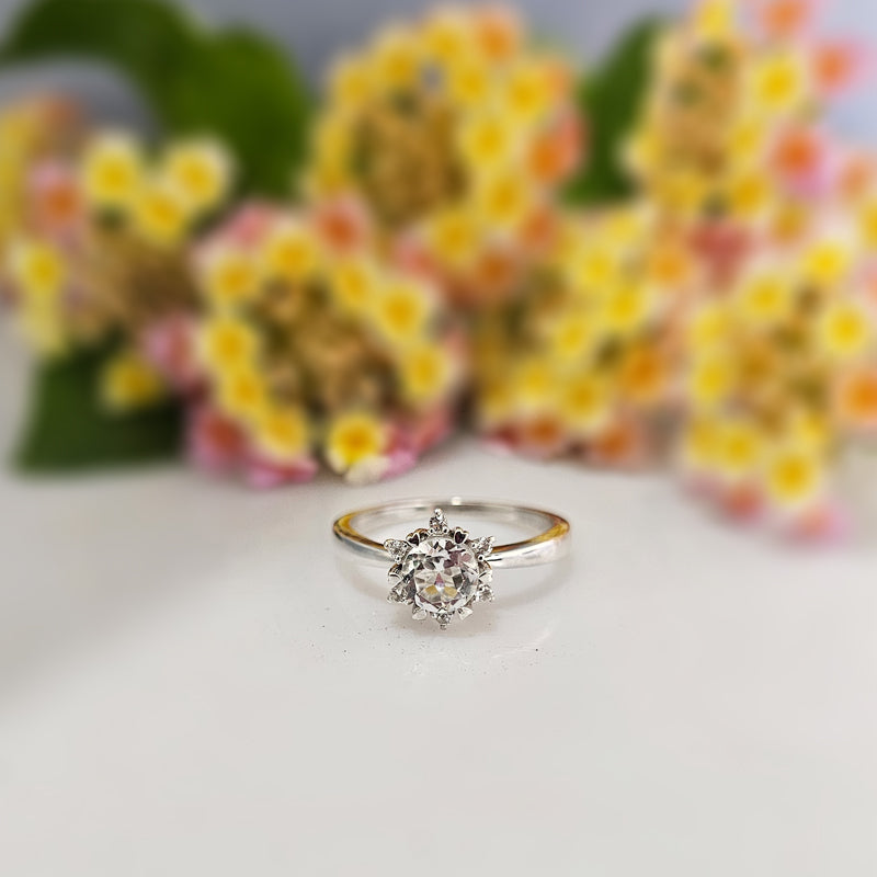 Silver Taraka Ring – Classic Solitaire CZ Ring
