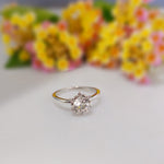 Load image into Gallery viewer, Silver Taraka Ring – Classic Solitaire CZ Ring

