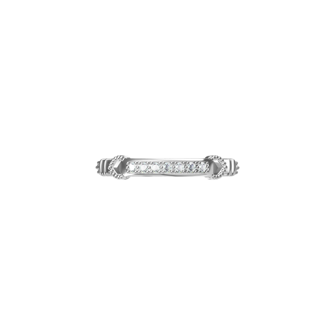 Silver saptika ring – band for women
