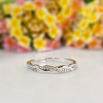 Load image into Gallery viewer, Silver Vritti Ring – Dainty Stacking &amp; Promise Ring
