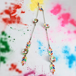 Load image into Gallery viewer, Gulal Elegance Shoulder duster earrings in Oxidised 925 Silver

