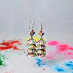 Load image into Gallery viewer, Gulal Splash Jhumkis in Oxidised 925 Silver
