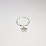Load image into Gallery viewer, Hanging Heart Ring in 925 Silver
