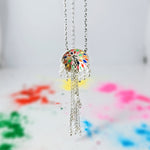 Load image into Gallery viewer, Gulal Splashing Necklace in Oxidised 925 Silver

