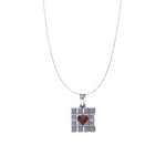Load image into Gallery viewer, Choco Heart Pendant with Chain in 925 Silver
